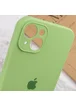 Чехол Silicone Case Full Camera Protective (AA) для Apple iPhone 15 (6.1") Мятный / Mint