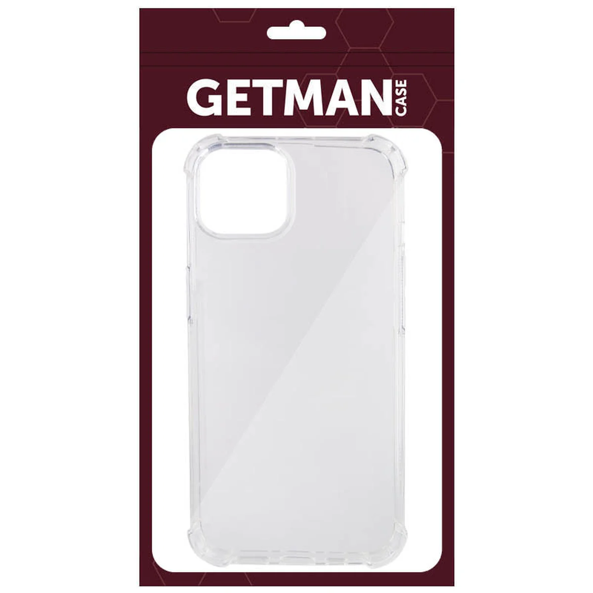 TPU чехол GETMAN Ease logo усиленные углы для Apple iPhone 15 (6.1") Бесцветный (прозрачный)