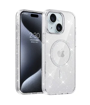 Чохол TPU Eclipse Sparkle (MagFit) для Apple iPhone 15 (6.1") Clear