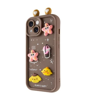 Чохол TPU Toys Case with Ears для Apple iPhone 15 (6.1") Brown