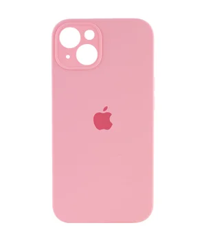 Чехол Silicone Case Full Camera Protective (AA) для Apple iPhone 15 (6.1") Розовый / Light pink