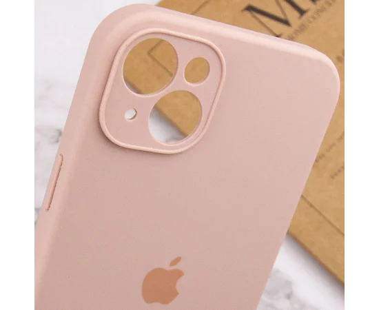 Чохол Silicone Case Full Camera Protective (AA) Apple iPhone 15 (6.1") Рожевий / Pink Sand