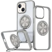 TPU+PC чехол Metal Ring with MagSafe для Apple iPhone 15 (6.1") Серый