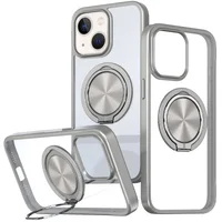 TPU+PC чехол Metal Ring with MagSafe для Apple iPhone 15 (6.1") Серый