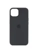 Чехол Silicone case (AAA) full with Magsafe and Animation для Apple iPhone 15 (6.1") Черный / Black