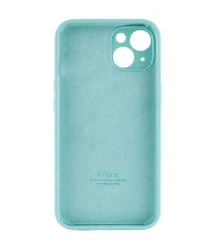 Чехол Silicone Case Full Camera Protective (AA) для Apple iPhone 15 (6.1") Бирюзовый / Marine Green