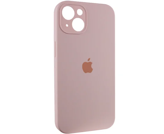 Чехол Silicone Case Full Camera Protective (AA) для Apple iPhone 15 (6.1") Розовый / Chalk Pink