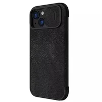 Кожаный чехол-книжка Nillkin Qin Pro Camshield для Apple iPhone 15 (6.1") Черный