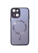 Чехол TPU+Glass Sapphire Midnight with MagSafe для Apple iPhone 15 (6.1") Фиолетовый / Deep Purple
