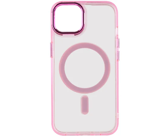 Чехол TPU Iris with MagSafe для Apple iPhone 15 (6.1") Розовый