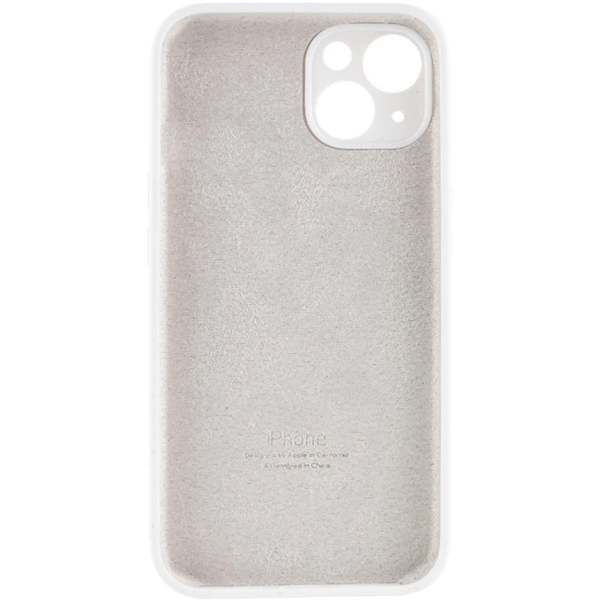 Чехол Silicone Case Full Camera Protective (AA) для Apple iPhone 15 (6.1") Белый / White