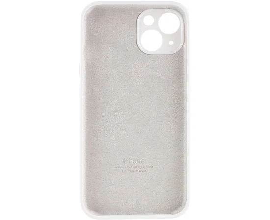 Чехол Silicone Case Full Camera Protective (AA) для Apple iPhone 15 (6.1") Белый / White