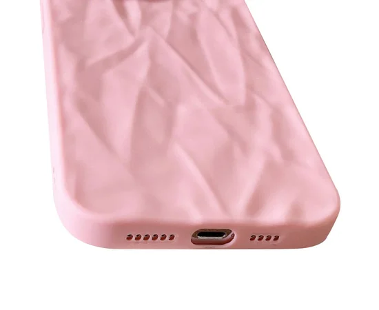 Чехол TPU Texture для Apple iPhone 15 (6.1") Pink