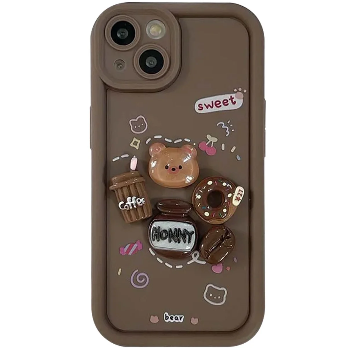Чохол TPU Toys Case для Apple iPhone 15 (6.1") Brown / Sweet