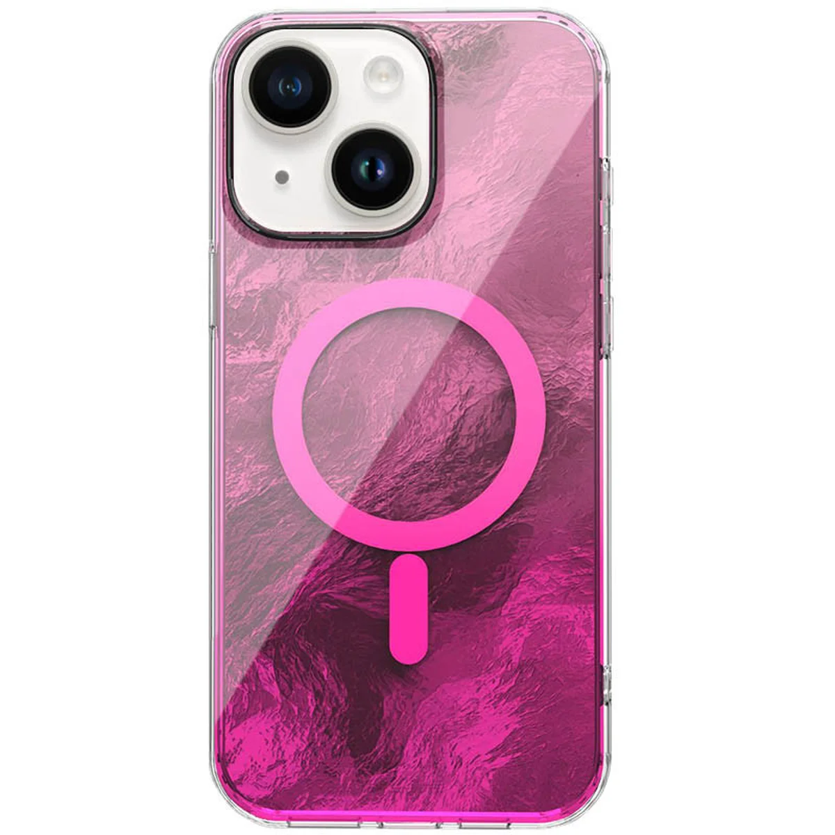Чехол TPU Shiny Mountain (MagFit) для Apple iPhone 15 (6.1") Pink