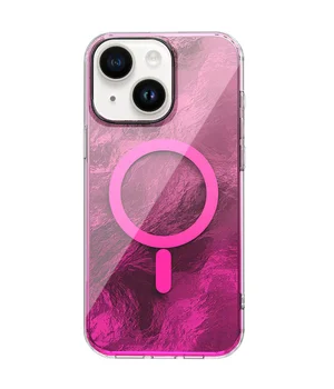 Чехол TPU Shiny Mountain (MagFit) для Apple iPhone 15 (6.1") Pink