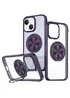 TPU+PC чехол Metal Ring with MagSafe для Apple iPhone 15 (6.1") Темно-фиолетовый