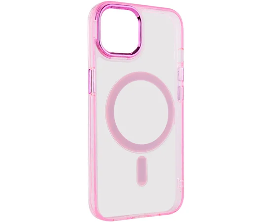 Чехол TPU Iris with MagSafe для Apple iPhone 15 (6.1") Розовый