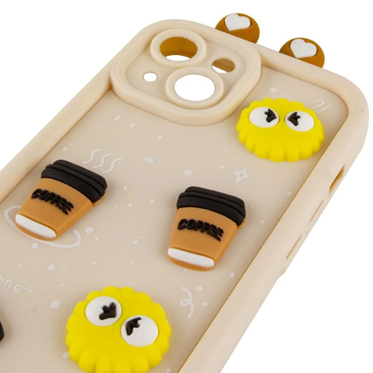 Чехол TPU Toys Case with Ears для Apple iPhone 15 (6.1") Sand