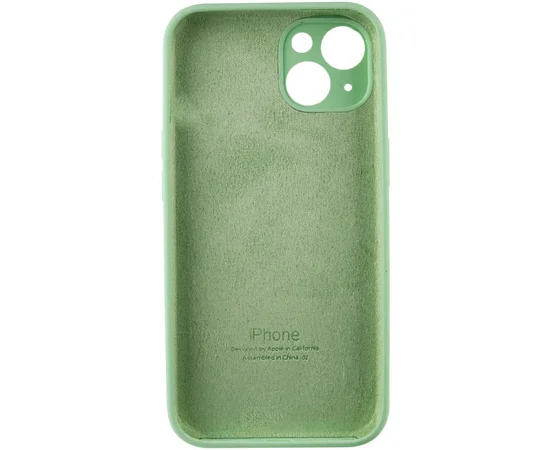 Чехол Silicone Case Full Camera Protective (AA) для Apple iPhone 15 (6.1") Зеленый / Pistachio