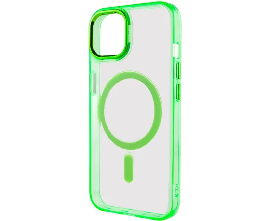 Чехол TPU Iris with MagSafe для Apple iPhone 15 (6.1") Салатовый