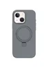 Чохол Silicone Case Full Protective NO LOGO with Ring для Apple iPhone 15 (6.1") Grey