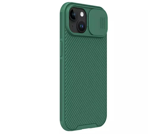 Карбоновая накладка Nillkin CamShield Pro для Apple iPhone 15 (6.1") Deep Green
