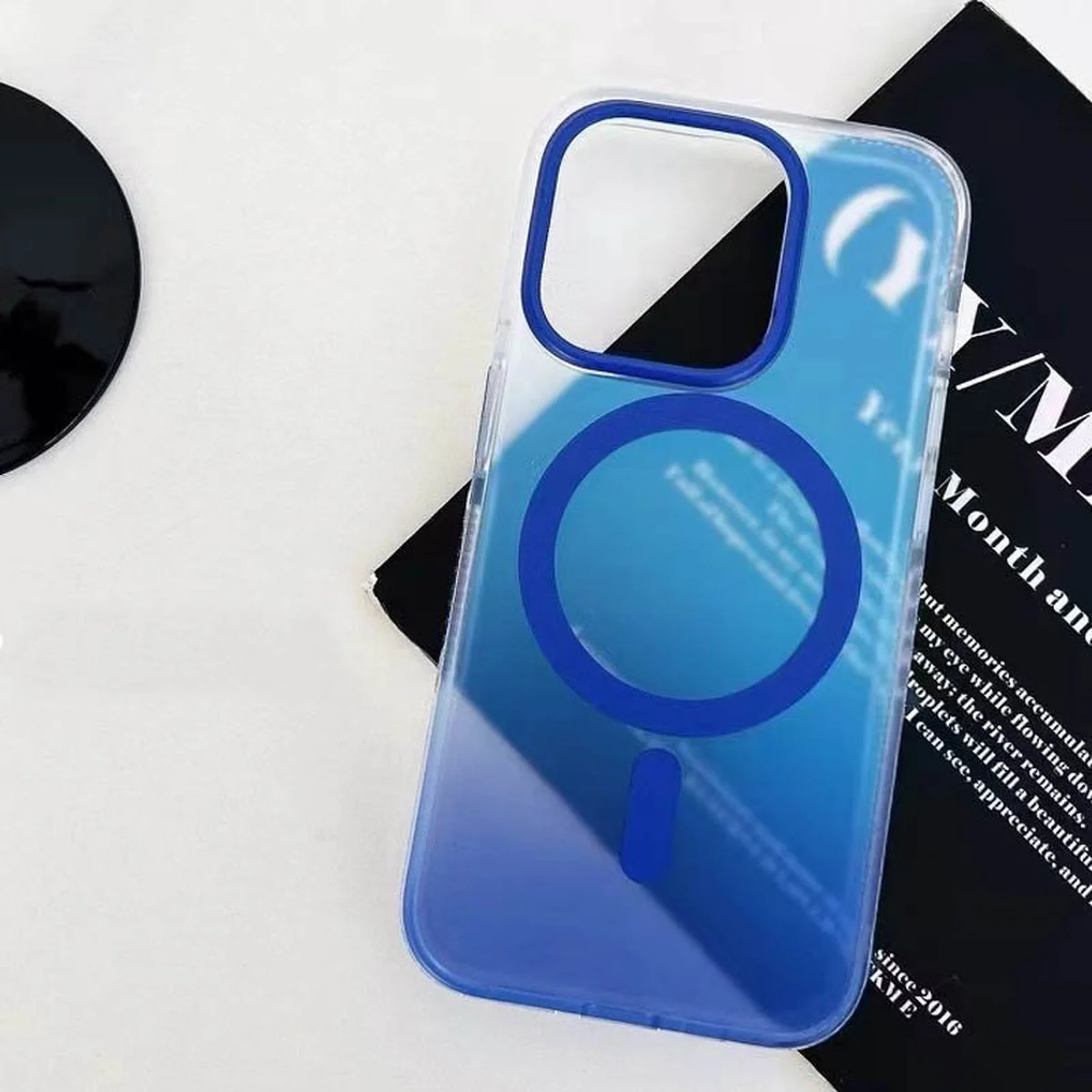 Чехол TPU+PC Phantom with MagSafe для Apple iPhone 15 (6.1") Blue