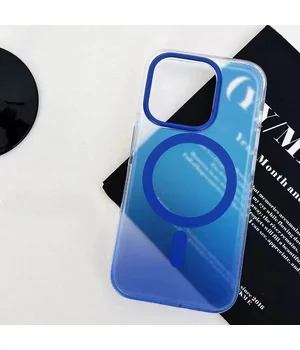 Чехол TPU+PC Phantom with MagSafe для Apple iPhone 15 (6.1") Blue