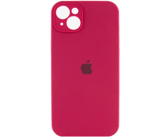 Чохол Silicone Case Full Camera Protective (AA) Apple iPhone 15 (6.1") Червоний / Rose Red