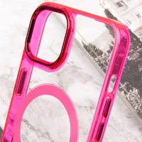 Чехол TPU Iris with MagSafe для Apple iPhone 15 (6.1") Малиновый