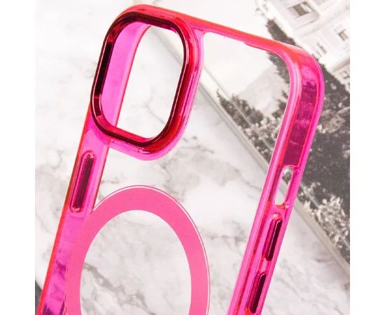 Чохол TPU Iris with MagSafe для iPhone 15 (6.1") Малиновий