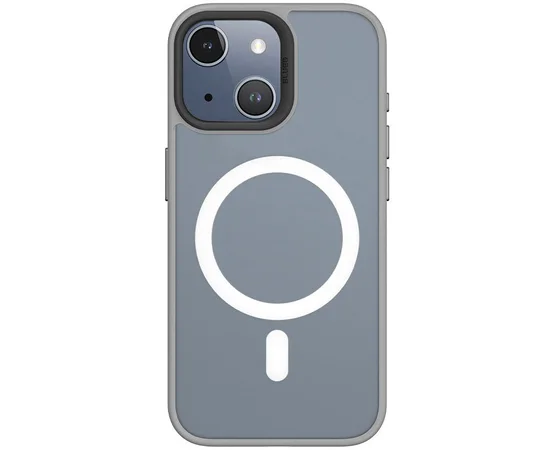 TPU+PC чохол Blueo Skin Friendly Frosted with MagSafe для Apple iPhone 15 (6.1") Сірий