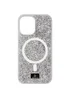 TPU чехол Bling World Rock Diamond with MagSafe для Apple iPhone 15 (6.1") Silver