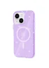 Чехол TPU Galaxy Sparkle (MagFit) для Apple iPhone 15 (6.1") Purple+Glitter