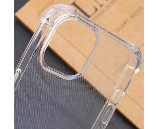 TPU чехол GETMAN Ease logo усиленные углы для Apple iPhone 15 (6.1") Бесцветный (прозрачный)