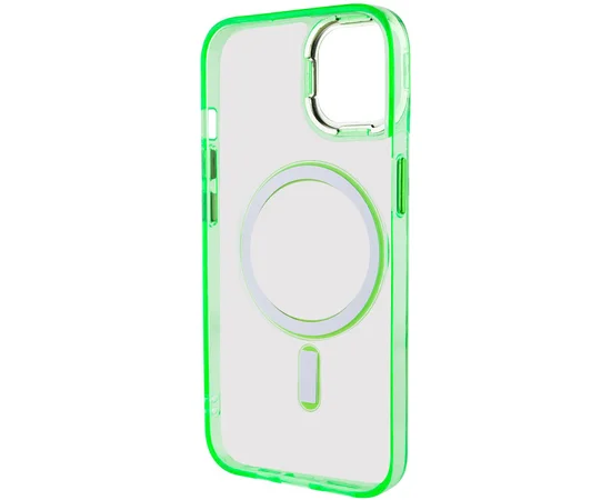 Чехол TPU Iris with MagSafe для Apple iPhone 15 (6.1") Салатовый