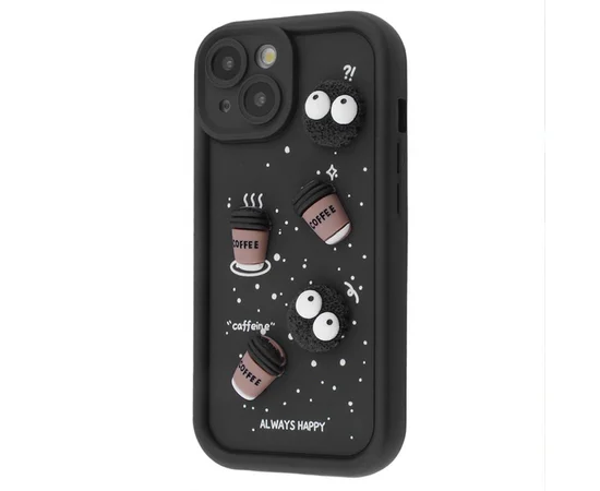 Чехол TPU Toys Case для Apple iPhone 15 (6.1") Black / Always Happy