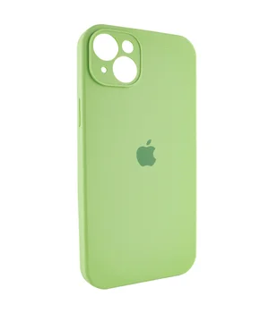 Чехол Silicone Case Full Camera Protective (AA) для Apple iPhone 15 (6.1") Мятный / Mint