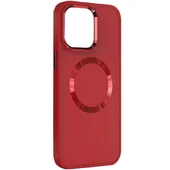 TPU чехол Bonbon Metal Style with MagSafe для Apple iPhone 15 (6.1") Красный / Red