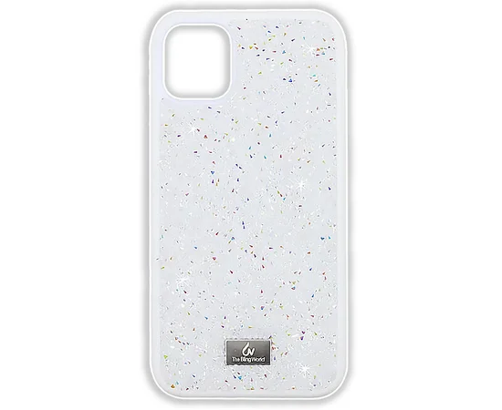 TPU чехол Bling World Rock Diamond для Apple iPhone 15 (6.1") Белый