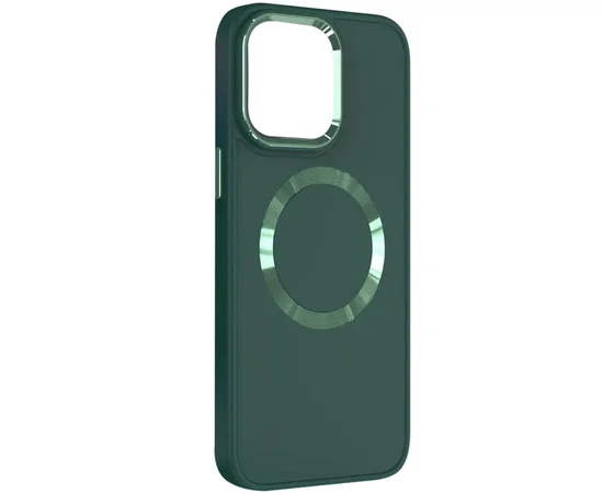 TPU чехол Bonbon Metal Style with MagSafe для Apple iPhone 15 (6.1") Зеленый / Army Green