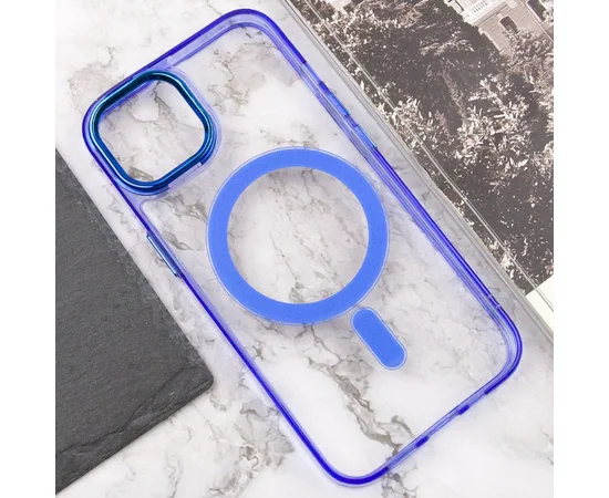 Чехол TPU Iris with MagSafe для Apple iPhone 15 (6.1") Синий