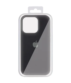 Чохол Silicone Case (AA) Logo with MagSafe для Apple iPhone 15 (6.1") Чорний / Black