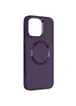 TPU чехол Bonbon Metal Style with MagSafe для Apple iPhone 15 (6.1") Фиолетовый / Dark Purple