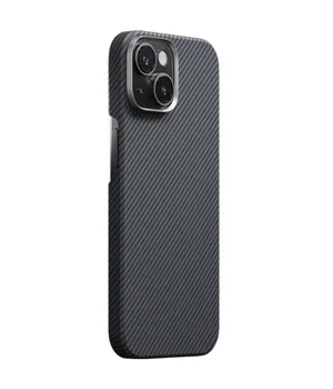 Чехол PC Carbon Protection Slim with MagSafe для Apple iPhone 15 (6.1") Black