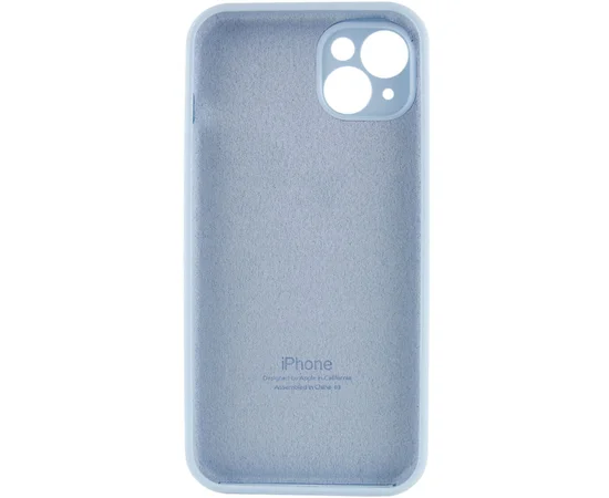 Чехол Silicone Case Full Camera Protective (AA) для Apple iPhone 15 (6.1") Голубой / Sweet Blue