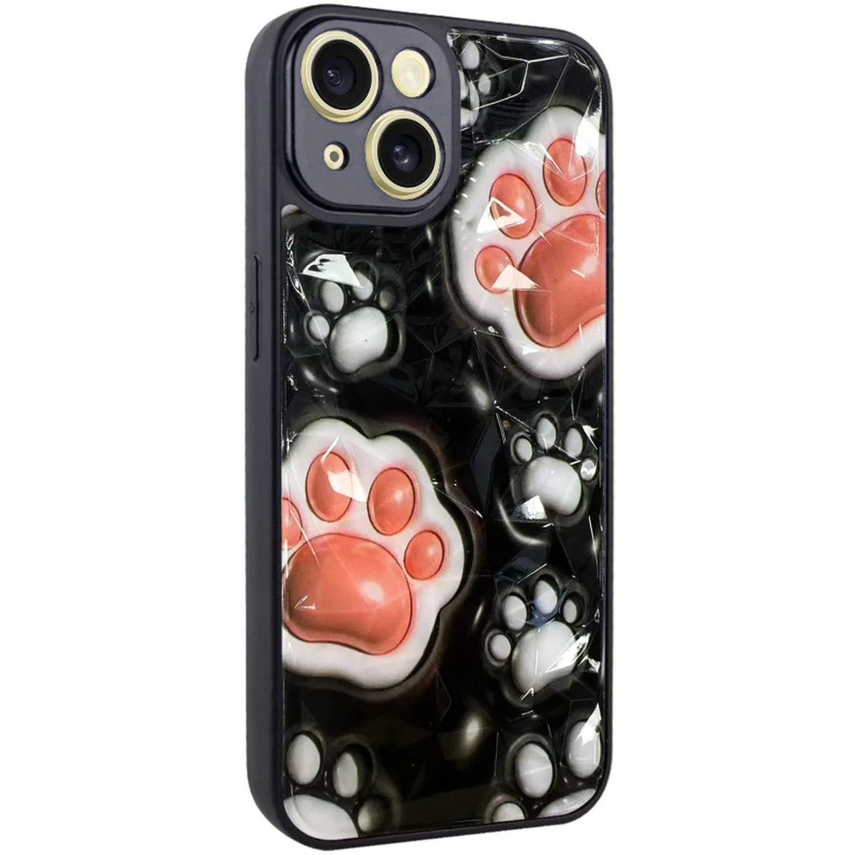 TPU+PC чехол Prisma Plushie для Apple iPhone 15 (6.1") Paws