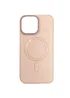 Шкіряний чохол Bonbon Leather Metal Style with MagSafe для Apple iPhone 15 (6.1") Рожевий / Light pink