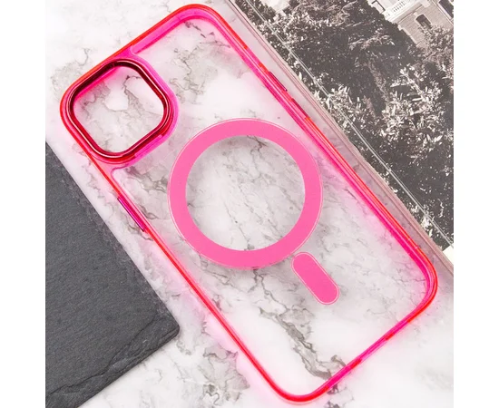 Чохол TPU Iris with MagSafe для iPhone 15 (6.1") Малиновий